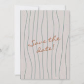 Herfst Handgeschreven Aardige Retro Pinstripes Bru Save The Date (Voorkant)