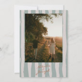 Herfst Handgeschreven strepen Foto Bruiloft Kaart (Achterkant)