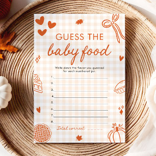 Herfst Handgetekende Baby Shower Raad De Babyvoedi Kaart