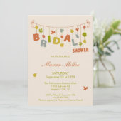 Herfst Hanging Leaves Bridal Shower Kaart (Staand voorkant)