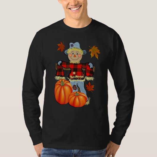Herfst Happy Scarecrow Thanksgiving herfst T-shirt (Voorkant)