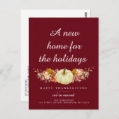 herfst Happy Thanksgiving aangekondigd Briefkaart (Voorkant / Achterkant)