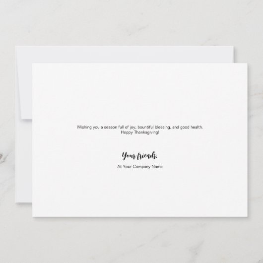 Herfst Happy Thanksgiving Aangepaste logo Herfst B Kaart (Achterkant)