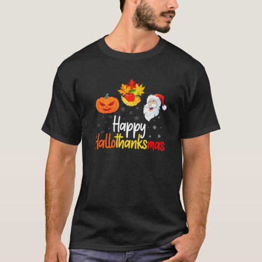 Herfst Happy Thanksgiving C T-shirt (Voorkant)