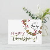 Herfst Happy Thanksgiving Custom logo Herfst klein Kaart (Staand voorkant)