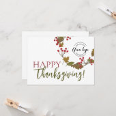 Herfst Happy Thanksgiving Custom logo Herfst klein Kaart (Voorkant / Achterkant in situ)