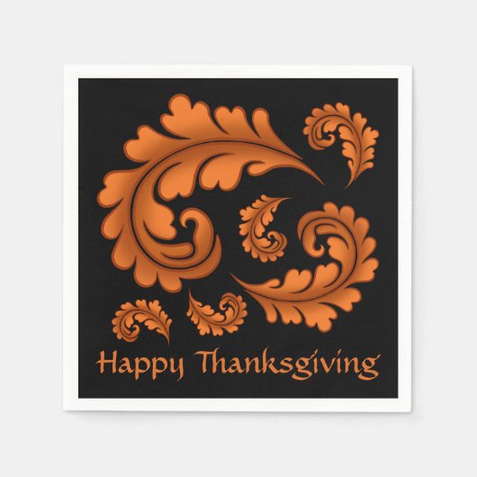 Herfst Happy Thanksgiving Servet (Voorkant)
