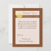 herfst hart 4x5 flatbruiloft Hartelijk dank Bedankkaart (Voorkant)