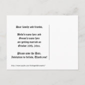 Herfst hart opslaan van de datum aankondigingskaart (Achterkant)