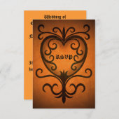 Herfst hart rsvp bruiloft (Voorkant / Achterkant)