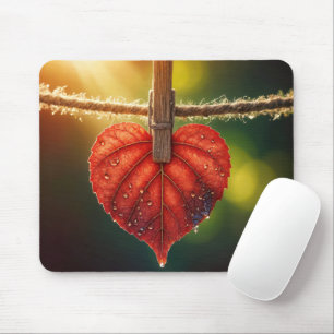 Herfst Hartblad op waslijn Muismat