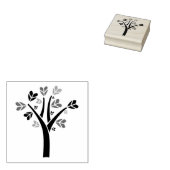 Herfst Hartboom - Herfstbladeren Wood Art Stamp Rubberstempel (Gestempeld)