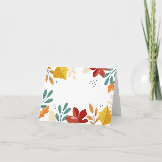Herfst Hartelijk dank Bedankkaart (Achterkant)