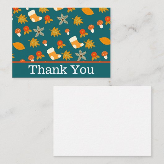 Herfst Hartelijk dank Notitiekaartje (Voorkant / Achterkant)