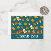 Herfst Hartelijk dank Notitiekaartje (Voorkant / Achterkant in situ)