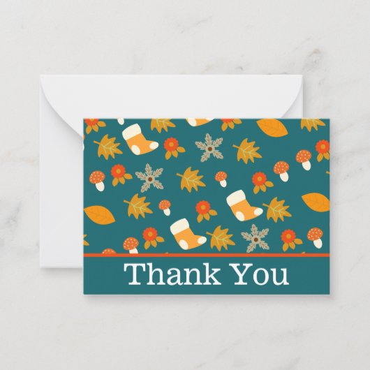 Herfst Hartelijk dank Notitiekaartje (Voorkant)