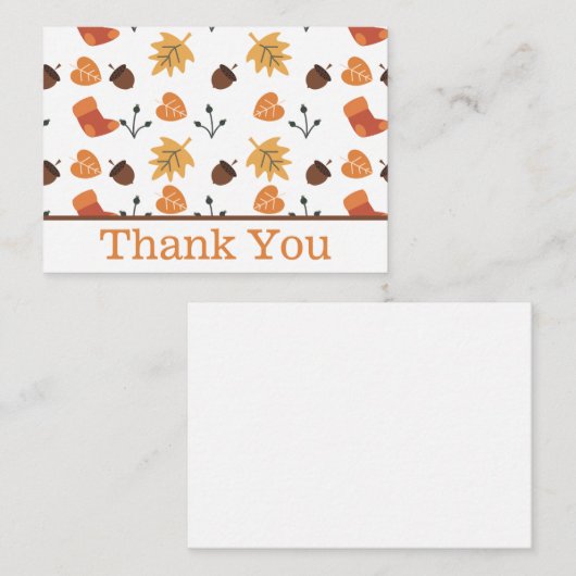 Herfst Hartelijk dank Notitiekaartje (Voorkant / Achterkant)