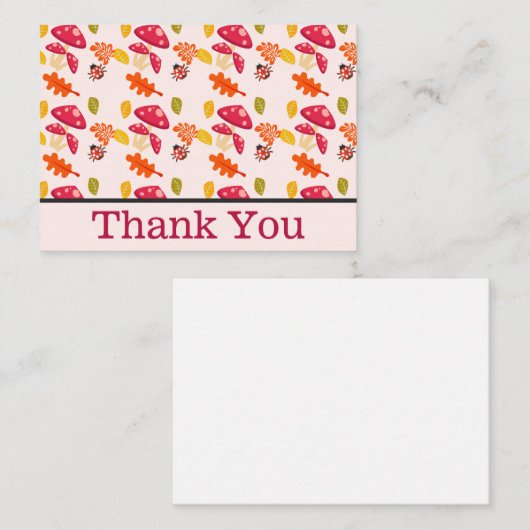 Herfst Hartelijk dank Notitiekaartje (Voorkant / Achterkant)