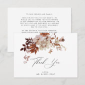 Herfst Hartelijk dank RSVP Kaartje (Voorkant / Achterkant)