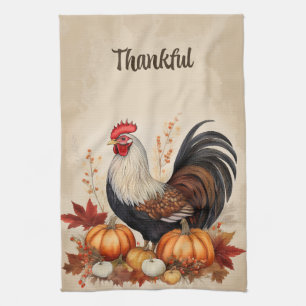 Herfst Harverst Haan Keuken Handdoek