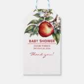 Herfst Harvest Apple Branch Floral Baby shower Cadeaulabel (Voorkant)