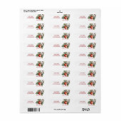 Herfst Harvest Apple Branch Floral Baby shower Etiket (Full Sheet)