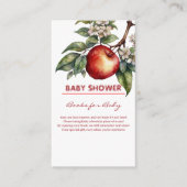 Herfst Harvest Apple Branch Floral Baby shower Informatiekaartje (Voorkant)