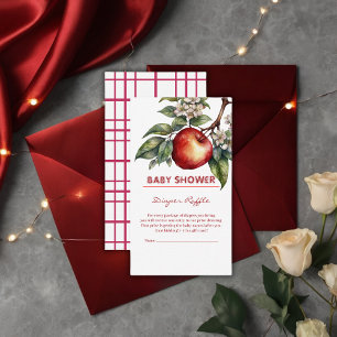 Herfst Harvest Apple Branch Floral Baby shower Informatiekaartje