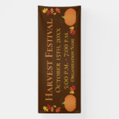 Herfst Harvest Autumn Leaves Pumpkin Festival Even Spandoek (Verticaal)