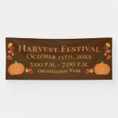 Herfst Harvest Autumn Leaves Pumpkin Festival Even Spandoek (Horizontaal)