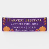 Herfst Harvest Autumn Leaves Pumpkin Festival Spandoek (Horizontaal)