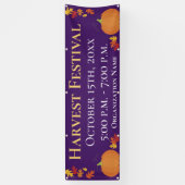Herfst Harvest Autumn Leaves Pumpkin Festival Spandoek (Verticaal)