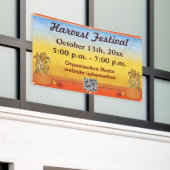 Herfst Harvest Autumn QR Code Festival Banner (Buitenkant Gebouw)