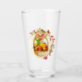 Herfst Harvest / Autumn Season Thanksgiving Pumpki Glas (Voorkant)