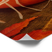 Herfst Harvest Autumn Sunflower Poster (Hoek)