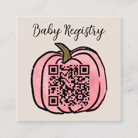 Herfst Harvest Baby shower Registry Informatiekaartje (Voorkant)