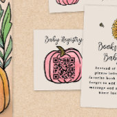 Herfst Harvest Baby shower Registry Informatiekaartje