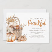 Herfst Harvest Basket | Thanksgiving Kaart (Voorkant)