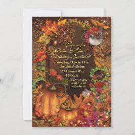 herfst Harvest Birthday Celebration Invitations Kaart