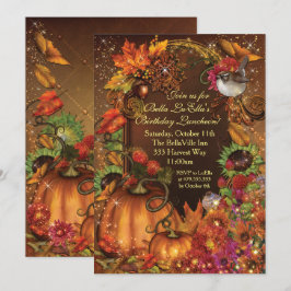 herfst Harvest Birthday Celebration Invitations Kaart