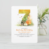 Herfst Harvest Birthday Pumpkins Invitation Kaart (Staand voorkant)
