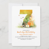 Herfst Harvest Birthday Pumpkins Invitation Kaart (Voorkant)