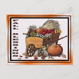 Herfst Harvest Blessings Briefkaart