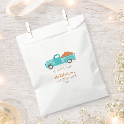 Herfst Harvest  Blue Truck Bedankzakje (Geknipt)