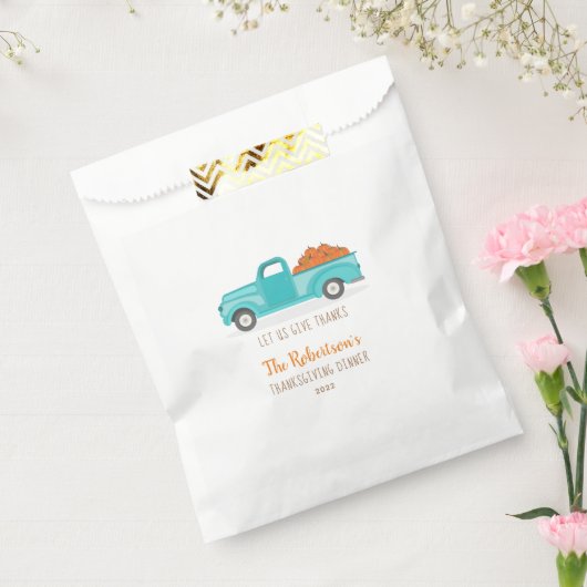 Herfst Harvest  Blue Truck Bedankzakje (Gezegeld)