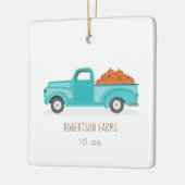 Herfst Harvest  Blue Truck Keramisch Ornament (Links)