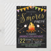 Herfst Harvest Bonfire Invitation Kaart (Voorkant / Achterkant)