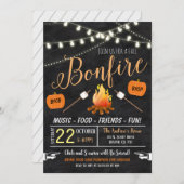 Herfst Harvest Bonfire Invitation Kaart (Voorkant / Achterkant)