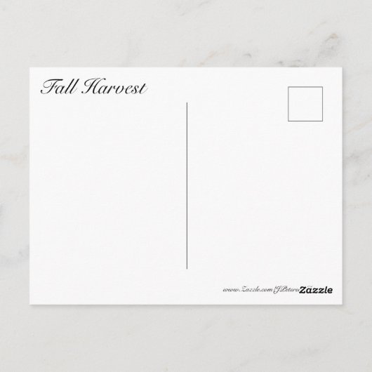 Herfst Harvest Briefkaart (Achterkant)