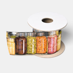 Herfst Harvest Canning Jars Preserve Satin Ribbon Satijnen Lint